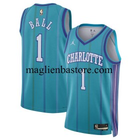 Maglia NBA Charlotte Hornets LaMelo Ball 1 Jordan 2023-2024 Classic Edition Blu Swingman - Uomo